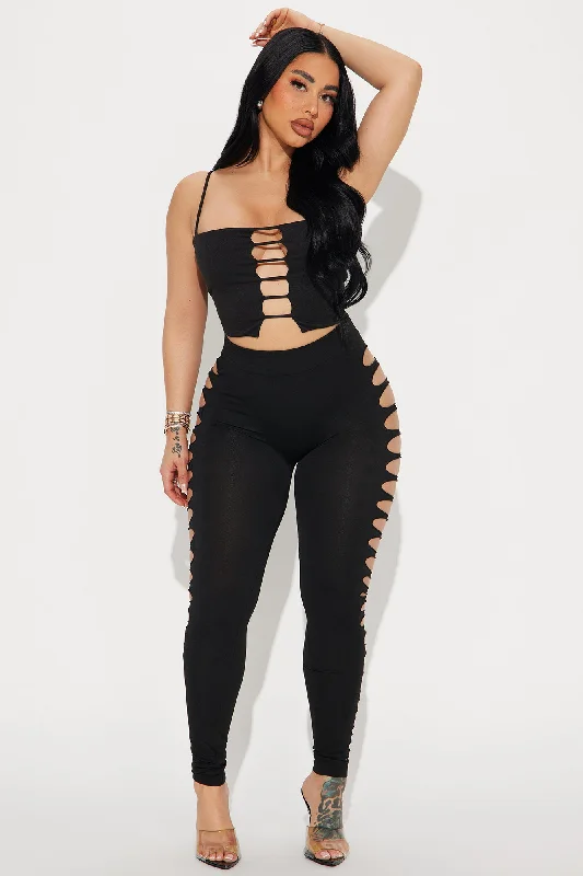 One Of A Kind Cutout Seamless Legging - Black