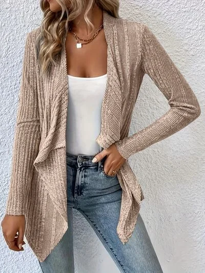 Open Front Long Sleeve Cardigan