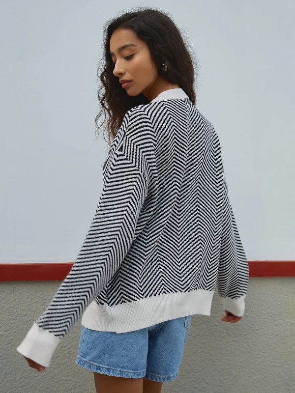 oversized-herringbone-cardigan