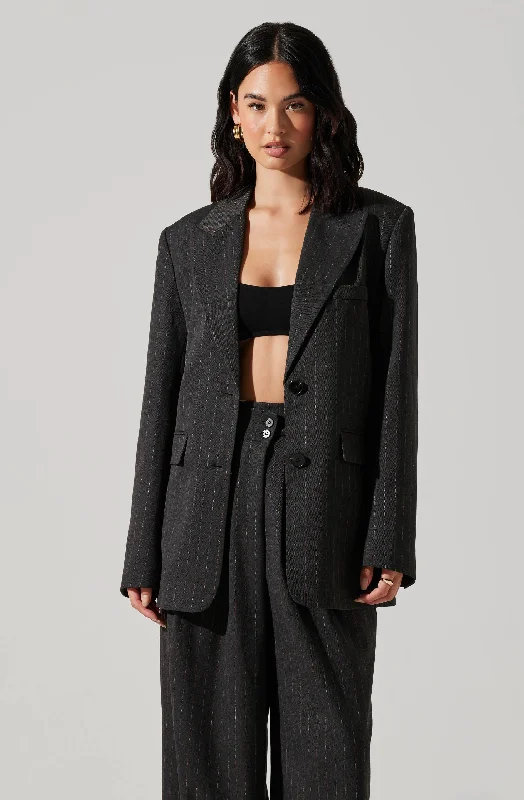 Pauline Pinstripe Oversized Blazer