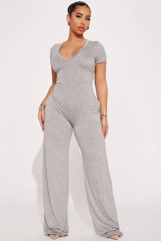 Perfect Weekend Jumpsuit - Heather Grey