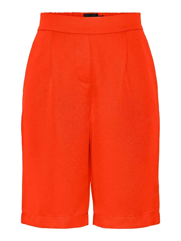 pieces-pctally-hw-shorts-tangerine-tango