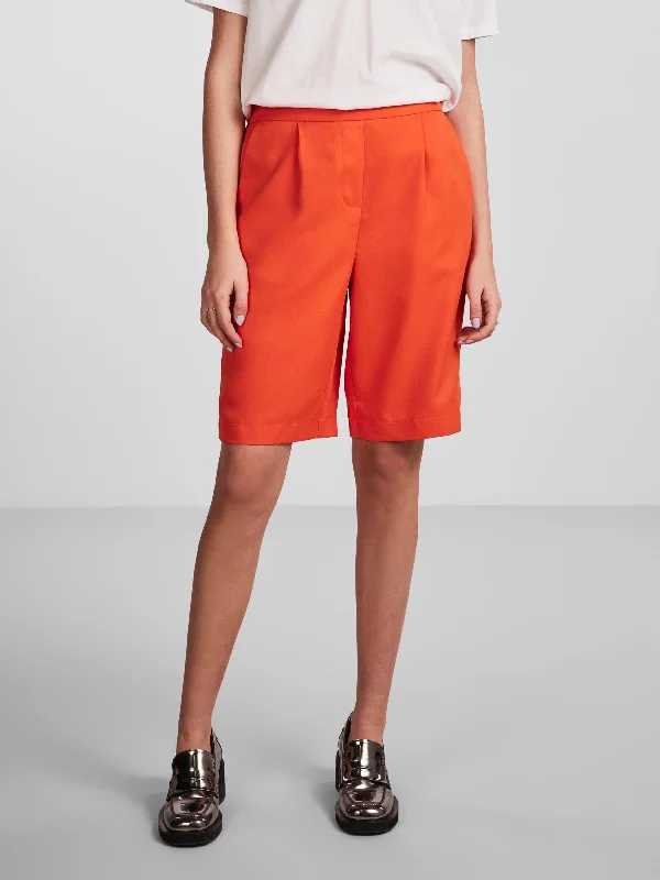 pieces-pctally-hw-shorts-tangerine-tango