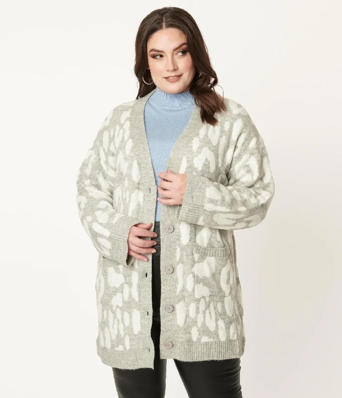 plus-size-grey-leopard-print-long-cardigan