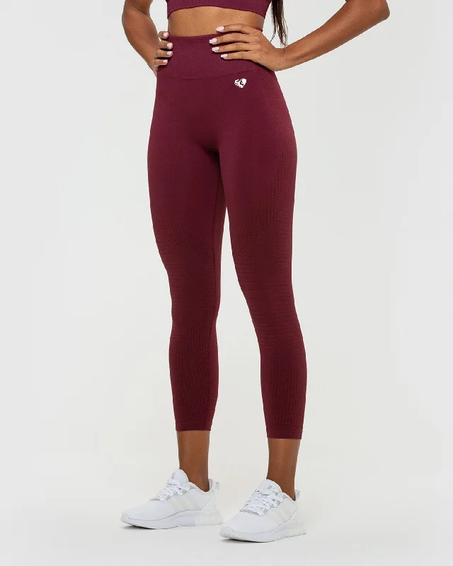 Power Seamless 7/8 Leggings | Dark Cherry