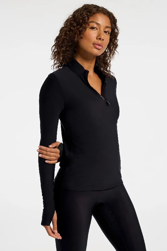 pro-fleece-14-zip-long-sleeve-top-black