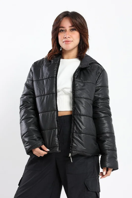 Puffer Jacket - Zipper Closure