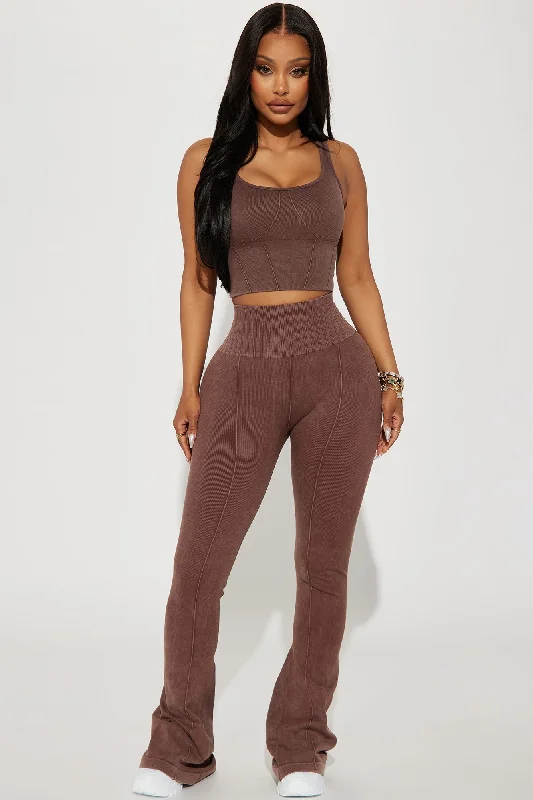 Release Active Flare Leggings - Brown