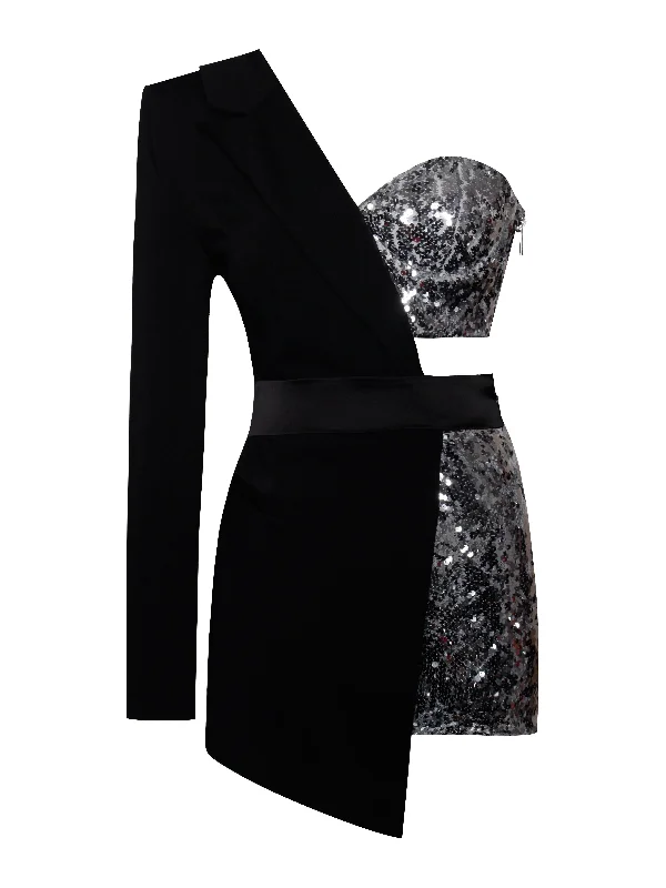 river-sequin-one-sleeve-blazer