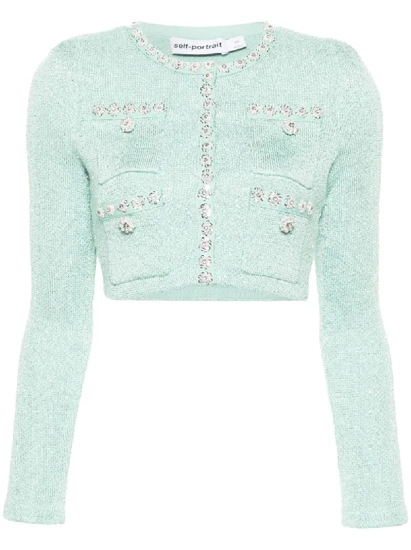 Mint Sequin Knit Cardigan