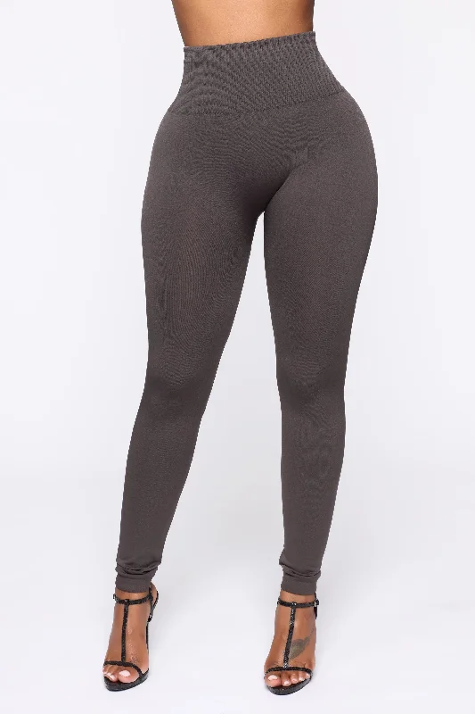 Smooth It Out High Rise Legging - Charcoal