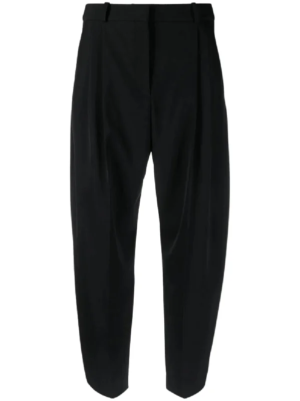 Cropped Pleated Trousers