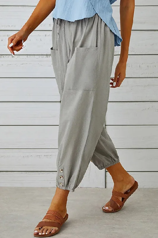 tatum-linen-blend-elastic-waist-pocketed-button-hem-pants