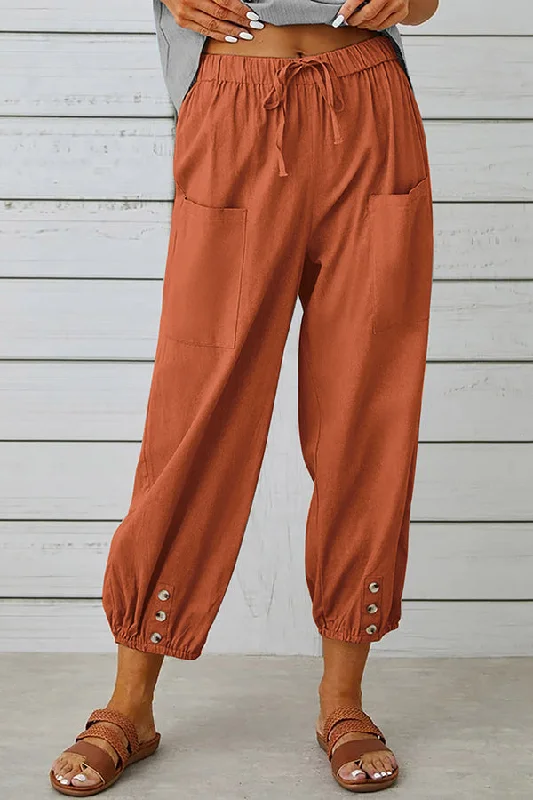 tatum-linen-blend-elastic-waist-pocketed-button-hem-pants