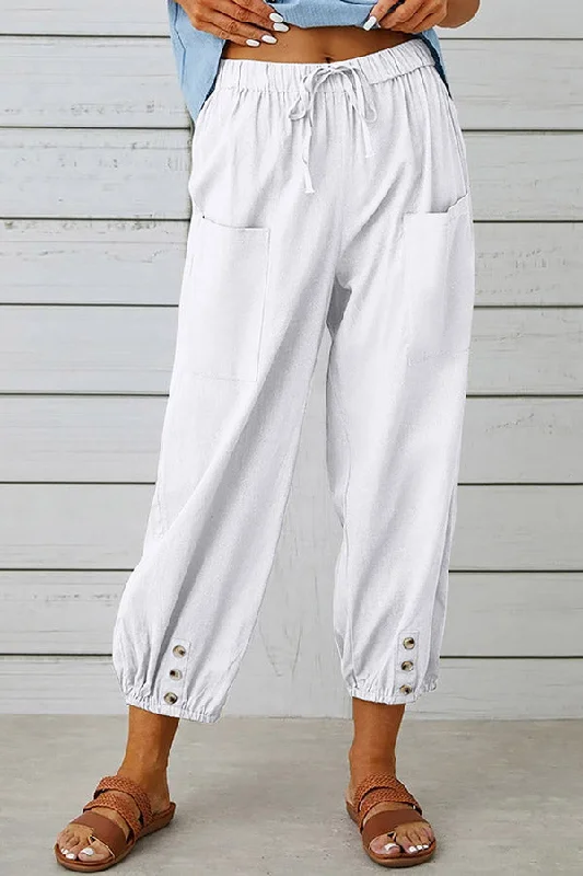 tatum-linen-blend-elastic-waist-pocketed-button-hem-pants