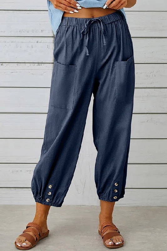 tatum-linen-blend-elastic-waist-pocketed-button-hem-pants