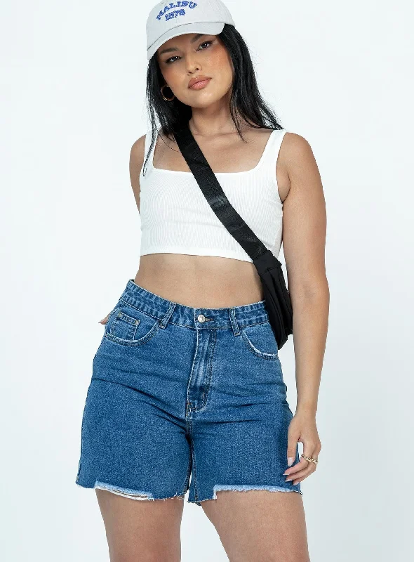 The Lara Denim Shorts Dark Wash Denim