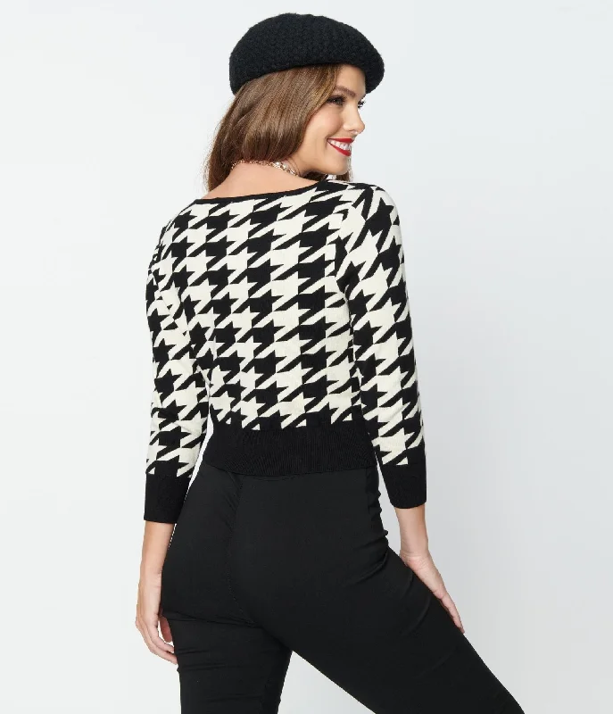 unique-vintage-black-ivory-houndstooth-dandy-cardigan