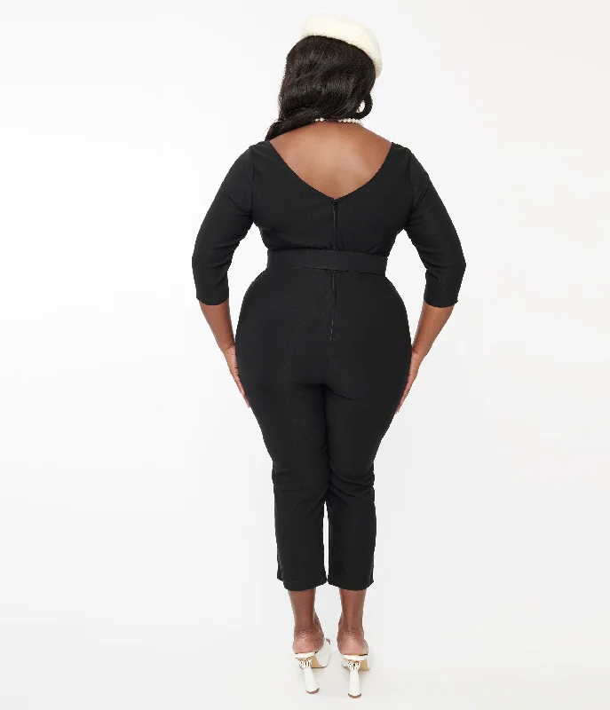 unique-vintage-plus-size-1950s-black-fitted-capri-jumpsuit