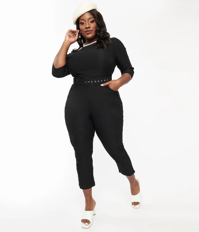 unique-vintage-plus-size-1950s-black-fitted-capri-jumpsuit