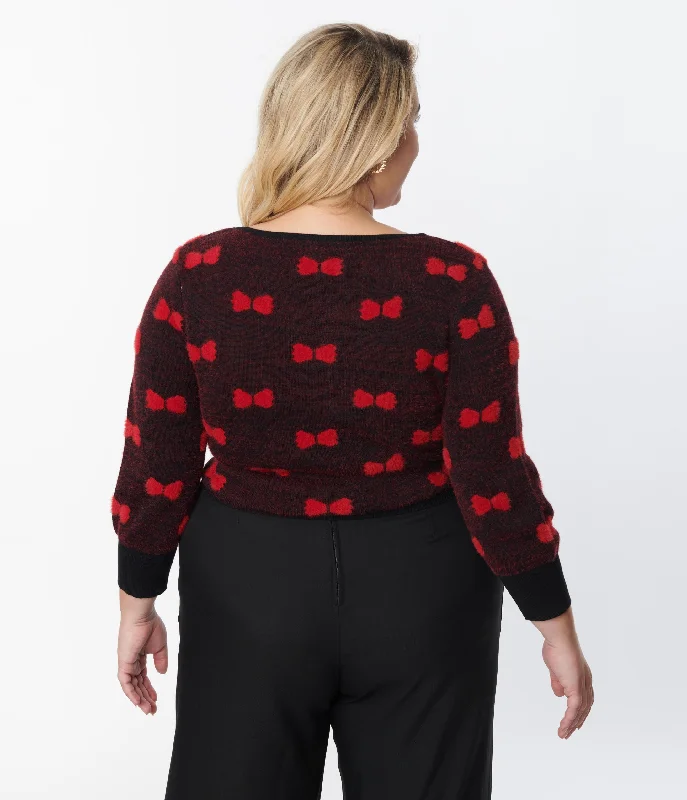 unique-vintage-plus-size-black-red-bows-dandy-cardigan-1