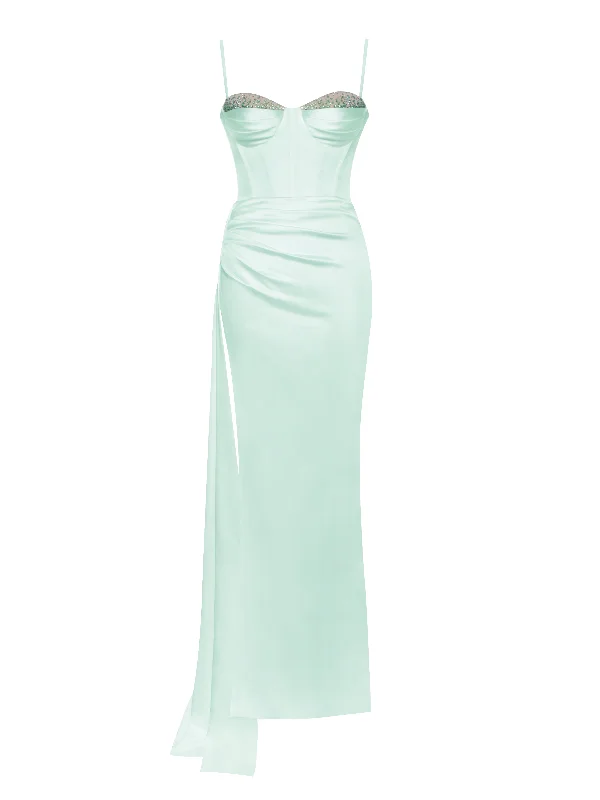 vanity-mint-satin-high-slit-draping-corset-gown-with-crystals