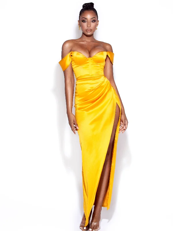 zarah-yellow-high-slit-corset-satin-dress