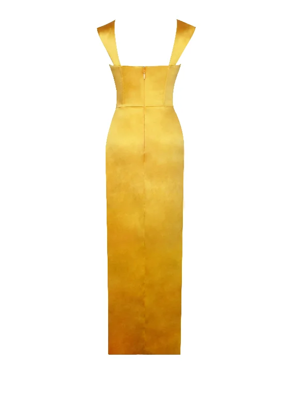 zarah-yellow-high-slit-corset-satin-dress