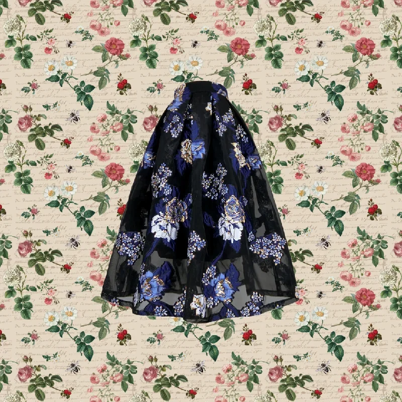 Cherry Blossom Crowd Hepburn Skirt